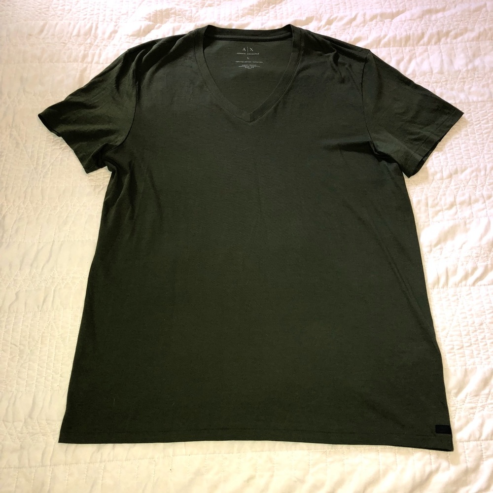 Olive green men’s V neck NWOT
